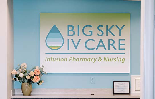 Big Sky IV Care, inside sign